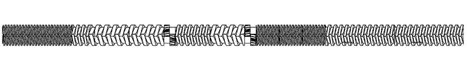 Counter rotating PVC screw